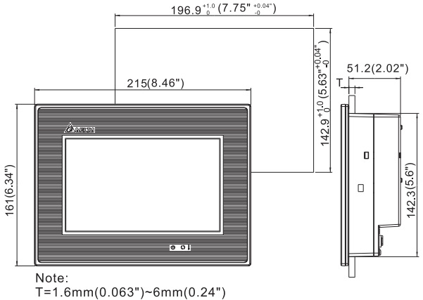 !!!!Delta+B07S411型触摸屏+安装方式1