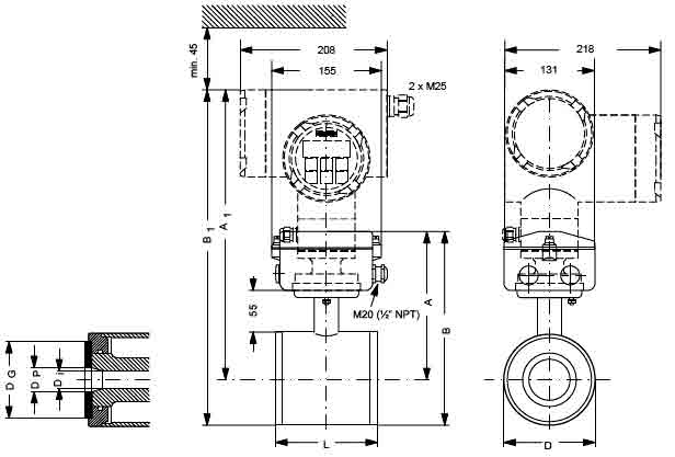 MAGFLO MAG 1100系列电磁流量传感器安装方式