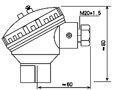 JWB-P系列热电阻一体化温度变送器安装方式